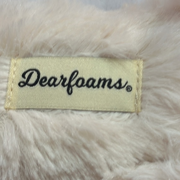 Dearfoams Flip Flop Plush Furry Lined Memory Foam House Shoe Slipper Small 5-6 - Picture 8 of 10